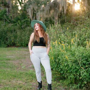 Buddha Pants Big Sur Jogger Pants Ash Elastic Waist Pockets Womens Size XL